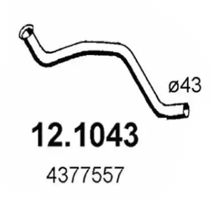 12.1043 ASSO kipufogócső