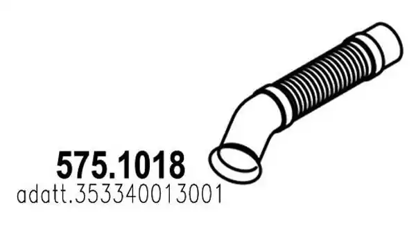 575.1018 ASSO kipufogócső