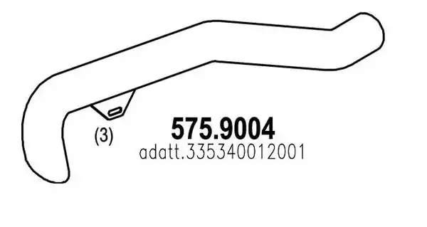 575.9004 ASSO kipufogócső