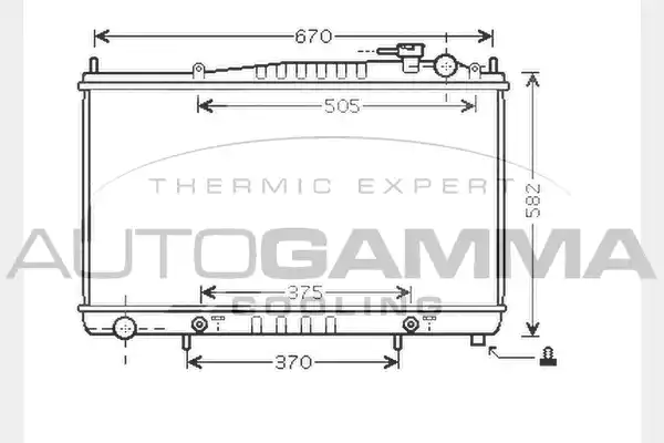 104298 AUTOGAMMA hűtő, motorhűtés