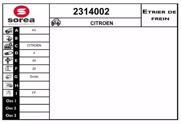 2314002 EAI féknyereg