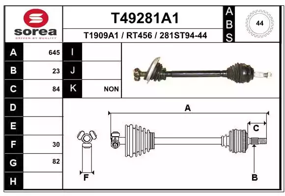 T49281A1 EAI hajtótengely