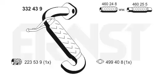 332439 ERNST kipufogócső