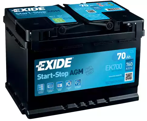 EK700 EXIDE Start-Stop AGM Indító akkumulátor