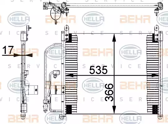 8FC 351 037-221 HELLA kondenzátor, klíma
