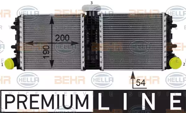 8MK 376 701-251 HELLA BEHR HELLA SERVICE *** PREMIUM LINE *** hűtő, motorhűtés