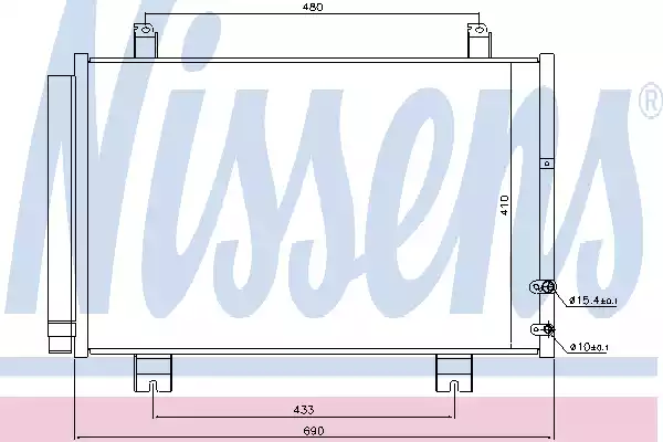 940365 NISSENS kondenzátor, klíma