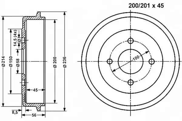 800961 VEMA fékdob