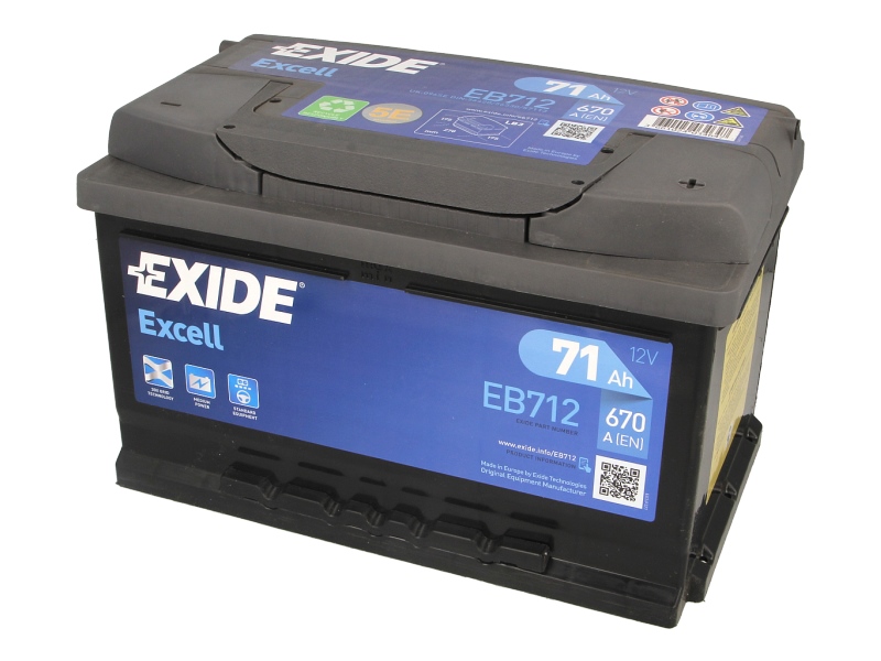 EB712 EXIDE EXCELL ** Indító akkumulátor